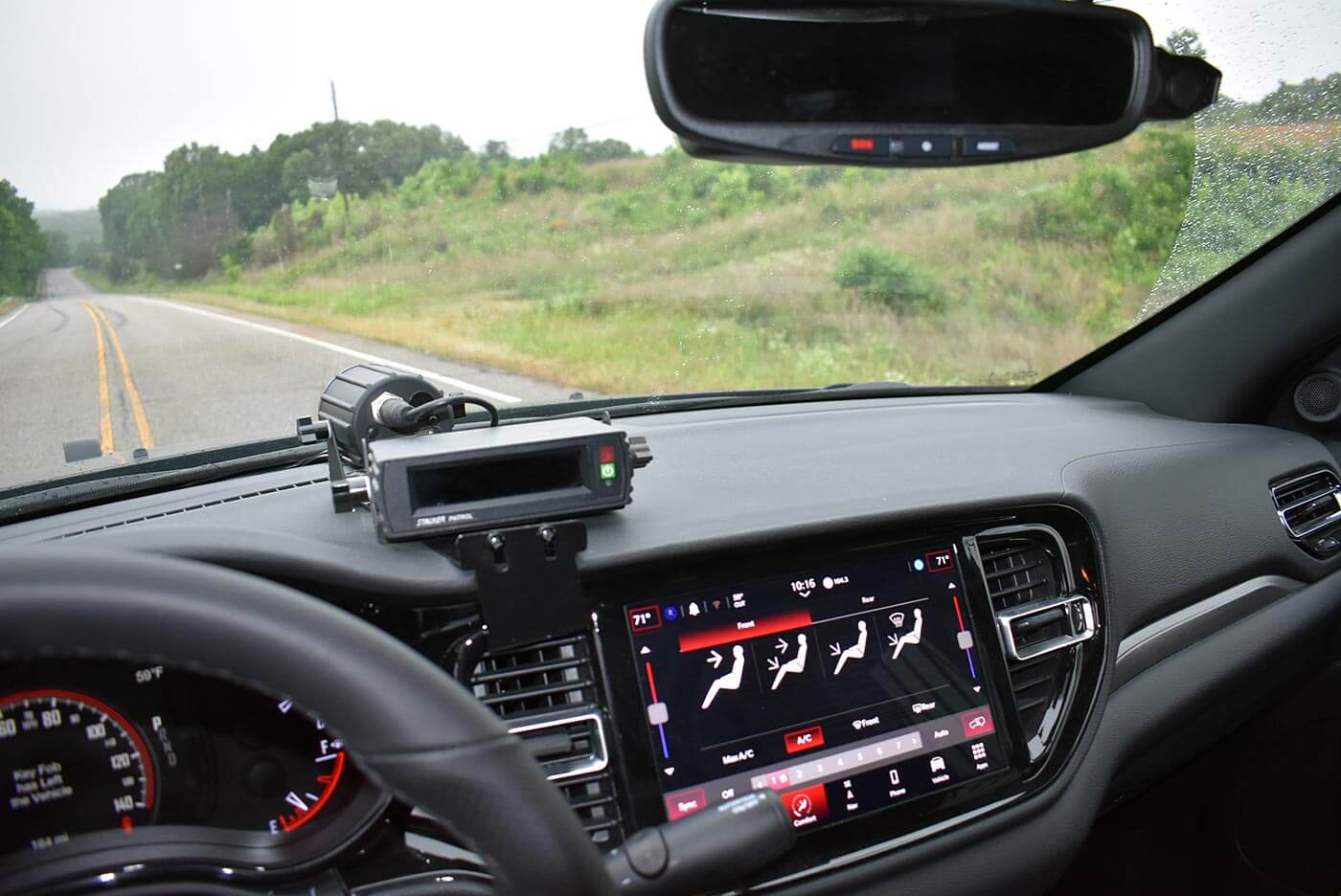 In-dash radar and climate controls